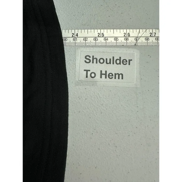 J McLaughlin Womens Minimalist Black Wool Bamboo Ruffle Wrap Top Size XS Office - Picture 7 of 8